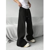 image:imageGORGLITTER Mens Wide Leg Sweatpants Baggy Oversized Flared Bell Bottom Loose Streetwear Track Pants TrousersBlack