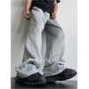 image:imageGORGLITTER Mens Wide Leg Sweatpants Baggy Oversized Flared Bell Bottom Loose Streetwear Track Pants TrousersGrey