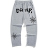 image:imageGORGLITTER Mens Y2K Graphic Baggy Sweatpants Drawstring Waist Wide Leg Jogger Pants Streetwear with PocketsGrey