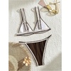 image:imageGORGLITTER Womens 2 Piece Bikini Sets Sexy Thong amp GString Swimwear High Waisted Spaghetti Strap Cheeky SwimsuitBrown