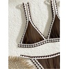 image:imageGORGLITTER Womens 2 Piece Bikini Sets Sexy Thong amp GString Swimwear High Waisted Spaghetti Strap Cheeky SwimsuitBrown