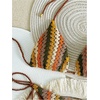 image:imageGORGLITTER Womens Crochet Bikini Set Colorful Striped Rope Halter Knitted Swimsuits Sexy Side Tie Thong Bathing SuitMulticolor