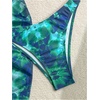 image:imageGORGLITTER Womens Floral Bikini 3 Piece Swimsuits Halter Triangle Tie Side Bathing Suit with Cover Up SkirtGreen