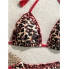 image:imageGORGLITTER Womens Floral Leopard Print Bikinis Sets Frill Trim Triangle Bathing Suit Thong SwimsuitMulticolor