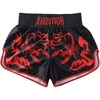 image:imageGORGLITTER Mens Anime Running Workout Gym Shorts Color Block Graphic Soccer Muay Thai Boxing ShortsBlack