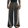 image:imageGORGLITTER Mens Cheetah Leopard Print Jeans Striped Baggy Sweatpants Wide Leg Drawstring Track Pants with PocketsBrown White Black