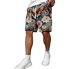 image:imageGORGLITTER Mens Floral Graphic Shorts Summer Festival Straight Leg Drawstring Vacation Beach ShortsMulticolored