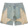 image:imageGORGLITTER Mens Jorts Star Graphic Jean Shorts Wide Leg Denim Shorts Baggy Y2k Ripped Distressed Drippy Bermuda ShortsBlue