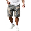image:imageGORGLITTER Mens Jorts Star Graphic Jean Shorts Wide Leg Denim Shorts Baggy Y2k Ripped Distressed Drippy Bermuda ShortsLight Blue