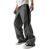image:imageGORGLITTER Mens Letter Wide Leg Baggy Sweatpants Y2k Hip Hop Fashion Track PantsDark Grey