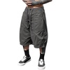 image:imageGORGLITTER Mens Summer Cargo Shorts Elastic High Waist Wide Leg Athletic Gym Basketball Drawstring Workout ShortsDark Grey
