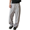 image:imageGORGLITTER Mens Sweatpants Baggy Joggers Low Waisted Rise Wide Leg Drawstring t Loose Fit Track Sweat PantsLight Grey
