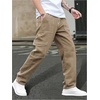 image:imageGORGLITTER Mens Baggy Pants Casual Wide Leg Cargo Pants Elastic Waist Y2K Designer Drippy Streetwear TrousersKhaki