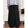 image:imageGORGLITTER Mens Baggy Sweatpants Wide Leg Barrel Elastic Waist Drawstring Casual Loose Joggers Track PantBlack