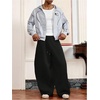 image:imageGORGLITTER Mens Baggy Sweatpants Wide Leg Barrel Elastic Waist Drawstring Casual Loose Joggers Track PantBlack