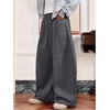 image:imageGORGLITTER Mens Baggy Sweatpants Wide Leg Barrel Elastic Waist Drawstring Casual Loose Joggers Track PantDark Grey