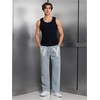 image:imageGORGLITTER Mens Baggy Sweatpants Y2k Oversized Drawstring Wide Leg Barrel Sweat Pants StreetwearLight Grey Ny