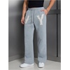 image:imageGORGLITTER Mens Baggy Sweatpants Y2k Oversized Drawstring Wide Leg Barrel Sweat Pants StreetwearLight Grey Ny