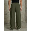 image:imageGORGLITTER Mens Baggy Wide Leg Sweatpants Oversized Track Pants Drawstring Y2K Casual Trousers with PocketsArmy Green