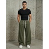 image:imageGORGLITTER Mens Baggy Wide Leg Sweatpants Oversized Track Pants Drawstring Y2K Casual Trousers with PocketsArmy Green