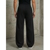 image:imageGORGLITTER Mens Baggy Wide Leg Sweatpants Oversized Track Pants Drawstring Y2K Casual Trousers with PocketsBlack
