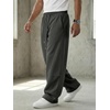 image:imageGORGLITTER Mens Baggy Wide Leg Sweatpants Oversized Track Pants Drawstring Y2K Casual Trousers with PocketsDark Grey