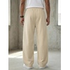 image:imageGORGLITTER Mens Baggy Wide Leg Sweatpants Oversized Track Pants Drawstring Y2K Casual Trousers with PocketsKhaki
