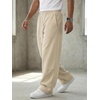 image:imageGORGLITTER Mens Baggy Wide Leg Sweatpants Oversized Track Pants Drawstring Y2K Casual Trousers with PocketsKhaki