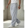 image:imageGORGLITTER Mens Baggy Wide Leg Sweatpants Oversized Track Pants Drawstring Y2K Casual Trousers with PocketsLight Grey