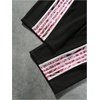 image:imageGORGLITTER Mens Double Waisted Baggy Pants Y2K Striped Side Wide Leg Sweatpants Gym Athletic Workout Track PantsBlack and Pink