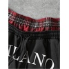 image:imageGORGLITTER Mens Double Waisted Sweatpants Baggy Y2K Plaid Patchwork Side Striped Wide Leg Track Pants