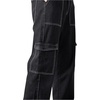 image:imageGORGLITTER Mens High Waist Baggy Jeans Wide Leg Denim Cargo Pants Contrast Stitching Skater Jeans TrousersBlack