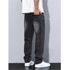 image:imageGORGLITTER Mens Jeans Baggy Denim 90s Vintage Casual High Waist Regular Fit Pants Jeans Hip Hop Streetwear TrousersGrey Black