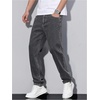 image:imageGORGLITTER Mens Jeans Baggy Denim 90s Vintage Casual High Waist Regular Fit Pants Jeans Hip Hop Streetwear TrousersMedium Grey