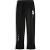 image:imageGORGLITTER Mens Letter Graphic Drawstring Waist Pants Stacked Flared Cool Sweatpants with PocketsBlack Rose