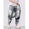 image:imageGORGLITTER Mens Patchwork Harem Pants Boho Yoga Hippie Beach Trousers Going Out OutfitsMulticolor Grey