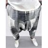 image:imageGORGLITTER Mens Patchwork Harem Pants Boho Yoga Hippie Beach Trousers Going Out OutfitsMulticolor Grey