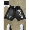 image:imageGORGLITTER Mens Star Graphic Y2K Shorts Letter Drawstring Elastic Waist Summer Workout Track ShortsBlack