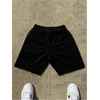 image:imageGORGLITTER Mens Star Graphic Y2K Shorts Letter Drawstring Elastic Waist Summer Workout Track ShortsBlack and Red
