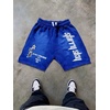 image:imageGORGLITTER Mens Star Graphic Y2K Shorts Letter Drawstring Elastic Waist Summer Workout Track ShortsBlue