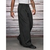 image:imageGORGLITTER Mens Striped Baggy Dress Pants Casual Wide Leg Pleated Trousers Business Casual Streetwear with PocketsBlack