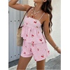 image:imageGORGLITTER Womens 2 Piece Shorts Sets Gingham Bow Tie Back Babydoll Tops and Boxer Shorts Summer Vacation Outfits 2026Pink
