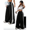 image:imageGORGLITTER Womens Baggy Sweatpants Track Pants Joggers Y2k Bottoms Wide Leg Striped Oversized Sweat Pants StreetwearBlack