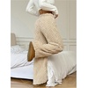 image:imageGORGLITTER Womens Cable Knit Sweater Pants Low Waisted Knit Warm PantsApricot