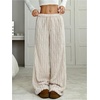 image:imageGORGLITTER Womens Cable Knit Sweater Pants Low Waisted Knit Warm PantsWhite