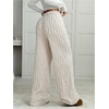 image:imageGORGLITTER Womens Cable Knit Sweater Pants Low Waisted Knit Warm PantsWhite