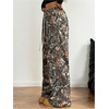 image:imageGORGLITTER Womens Camo Baggy Pants Camouflage Wide Leg Army Fatigue Bell Bottom Casual Lightweight Sweatpants TrousersArmy Green