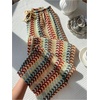image:imageGORGLITTER Womens Crochet Pants Striped Low Rise Wide Leg Pants Colorful Boho Baggy Trousers Festival OutfitsMulticolor