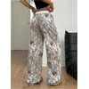 image:imageGORGLITTER Womens Double Waisted Camo Wide Leg Sweatpants Camouflage Baggy Trouser Workout Streetwear Track PantsWhite