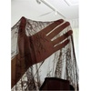 image:imageGORGLITTER Womens Elegant Lace Trim Satin Maxi Skirt High Waisted A Line Asymmetrical Silk Long Slip SkirtsCoffee Brown